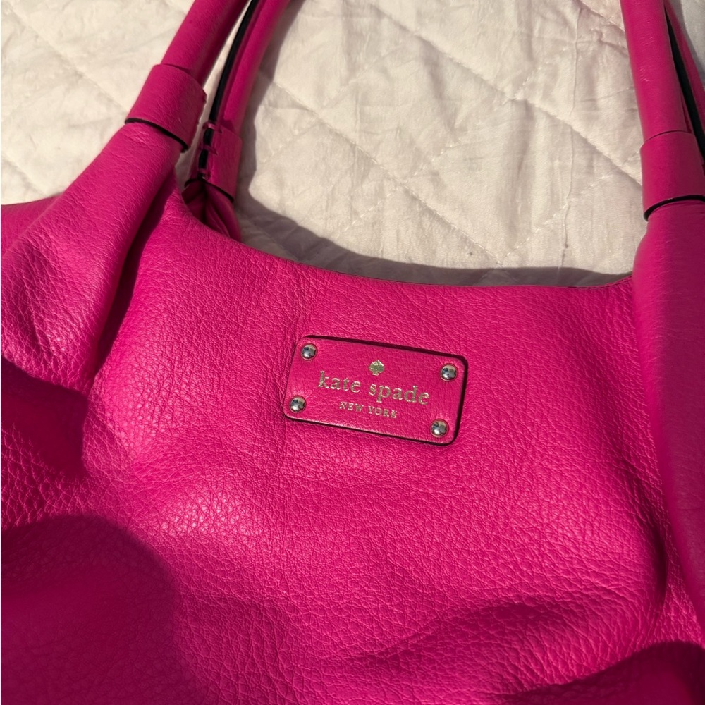 kate spade Hot Pink Pebbled Leather Shoulder Bag - Picture 3 of 8